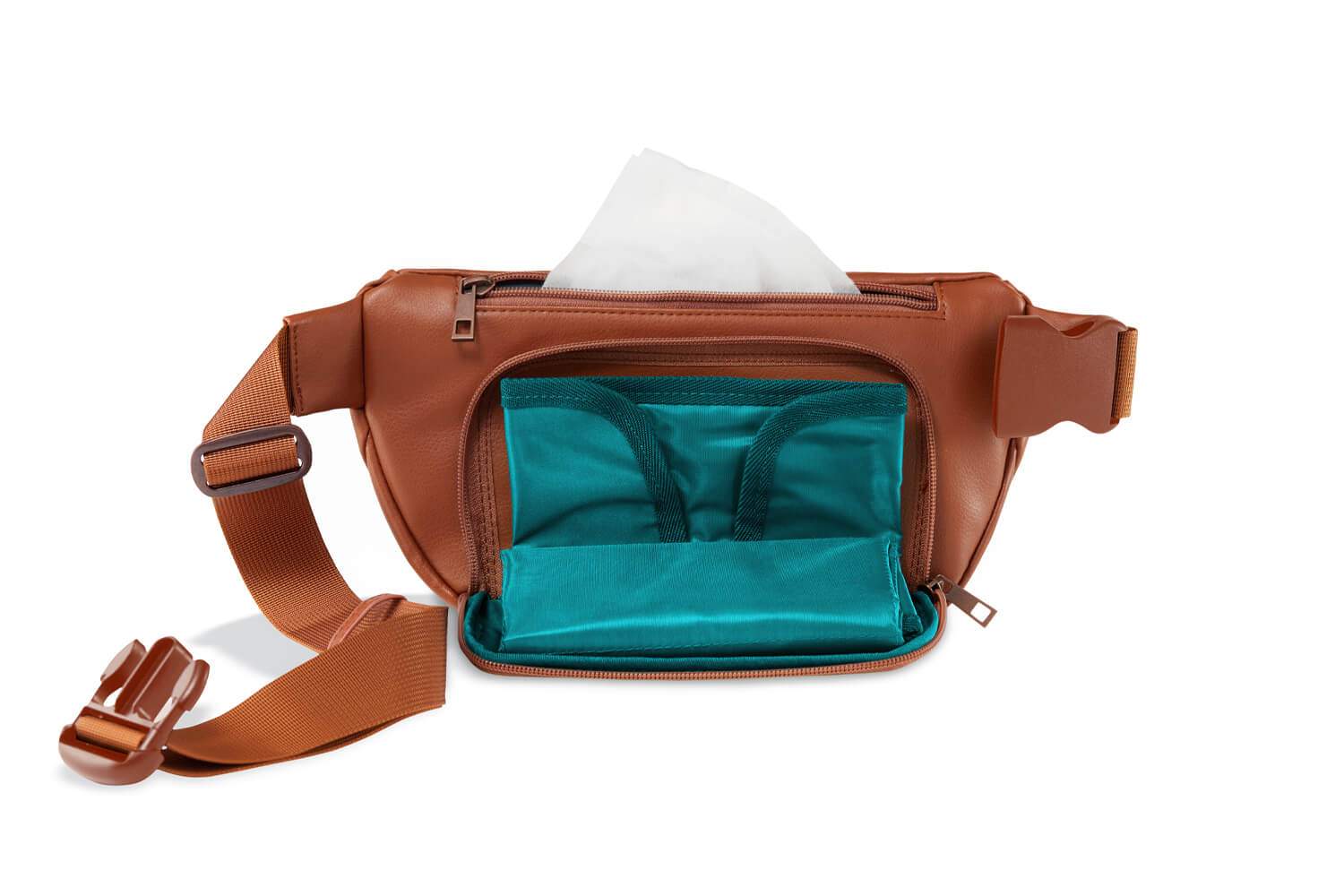 Kibou Travel Diaper Bag - Brown Vegan Leather Bags Kibou   
