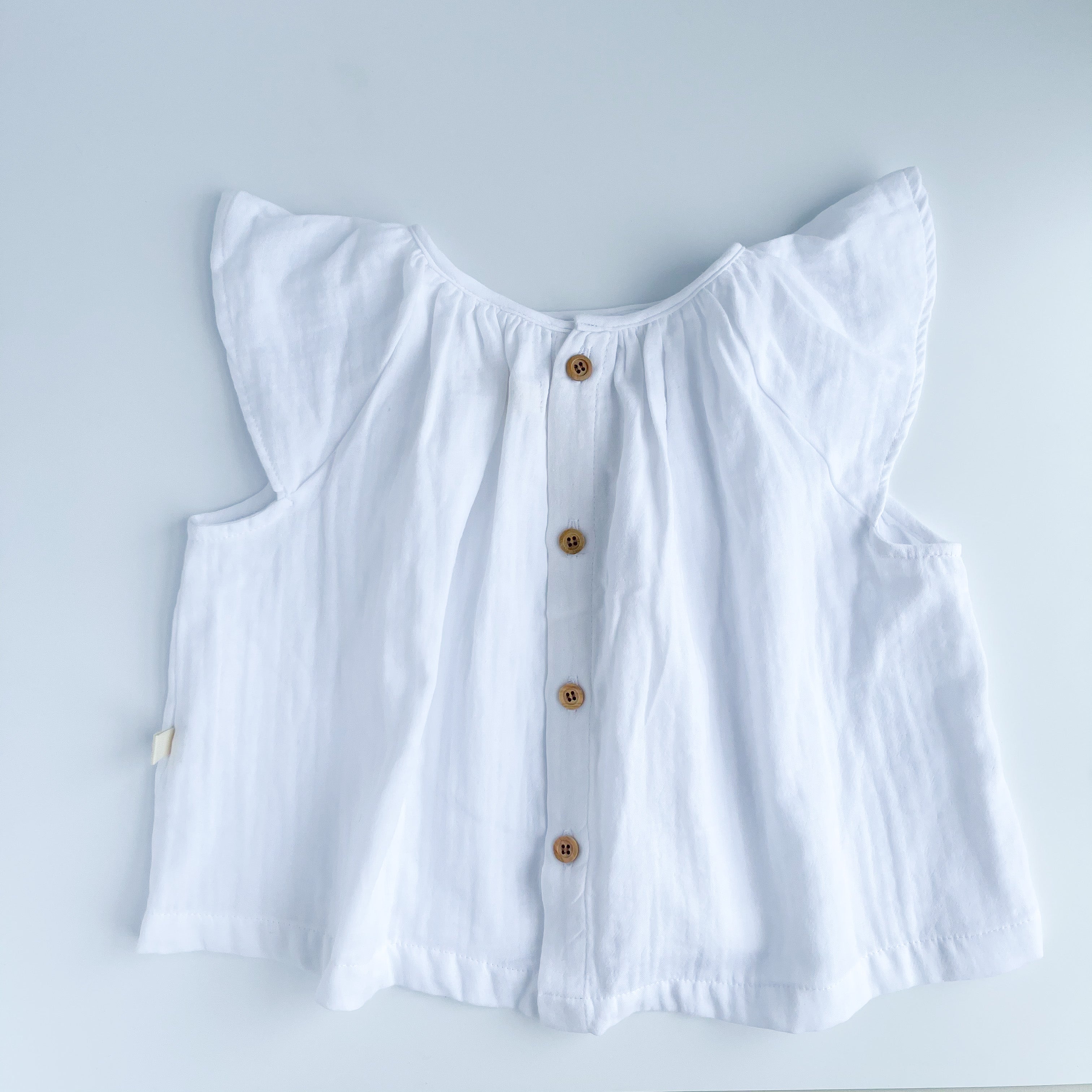 Baby Flutter Top - White