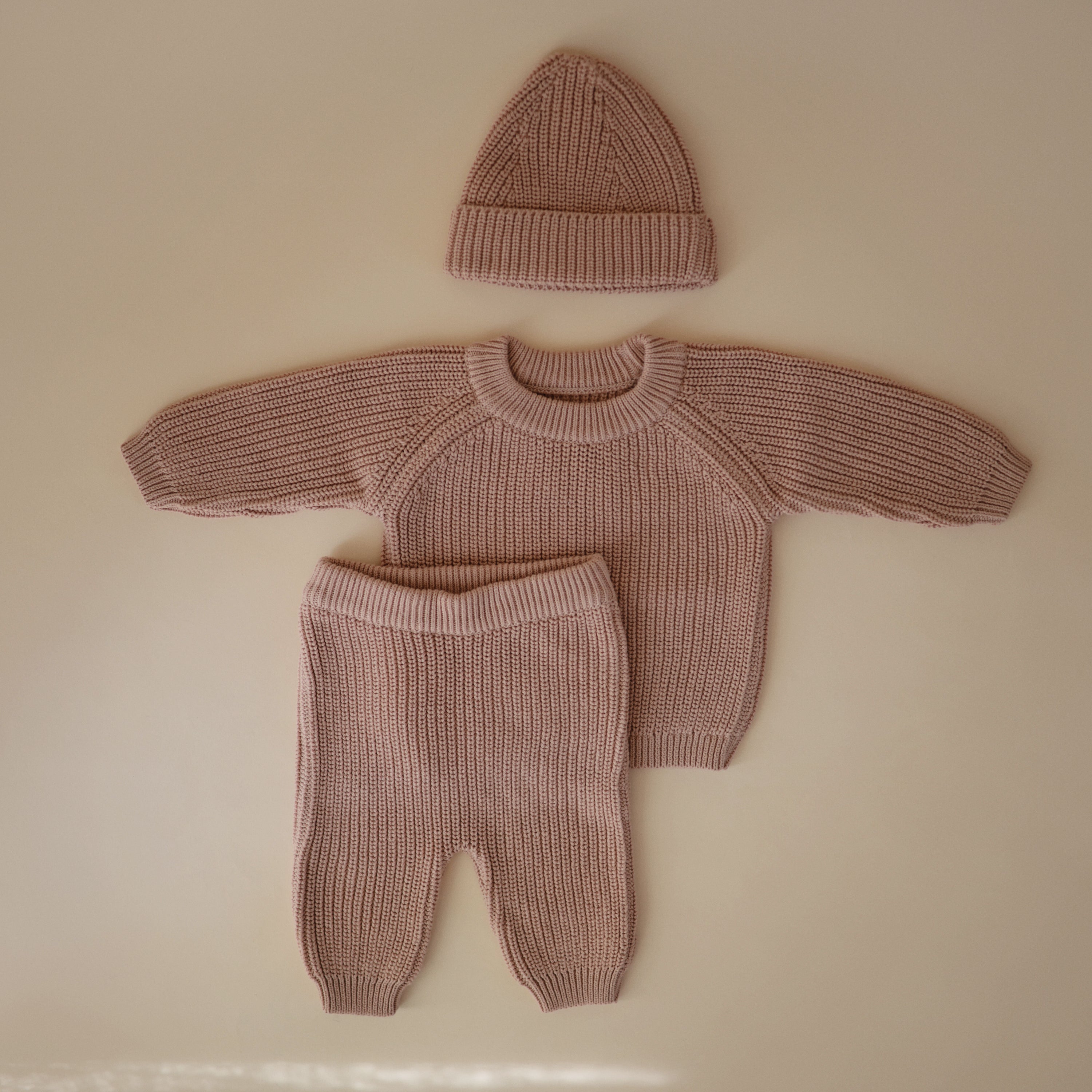 Chunky Knit Beanie Baby Clothes Mushie   