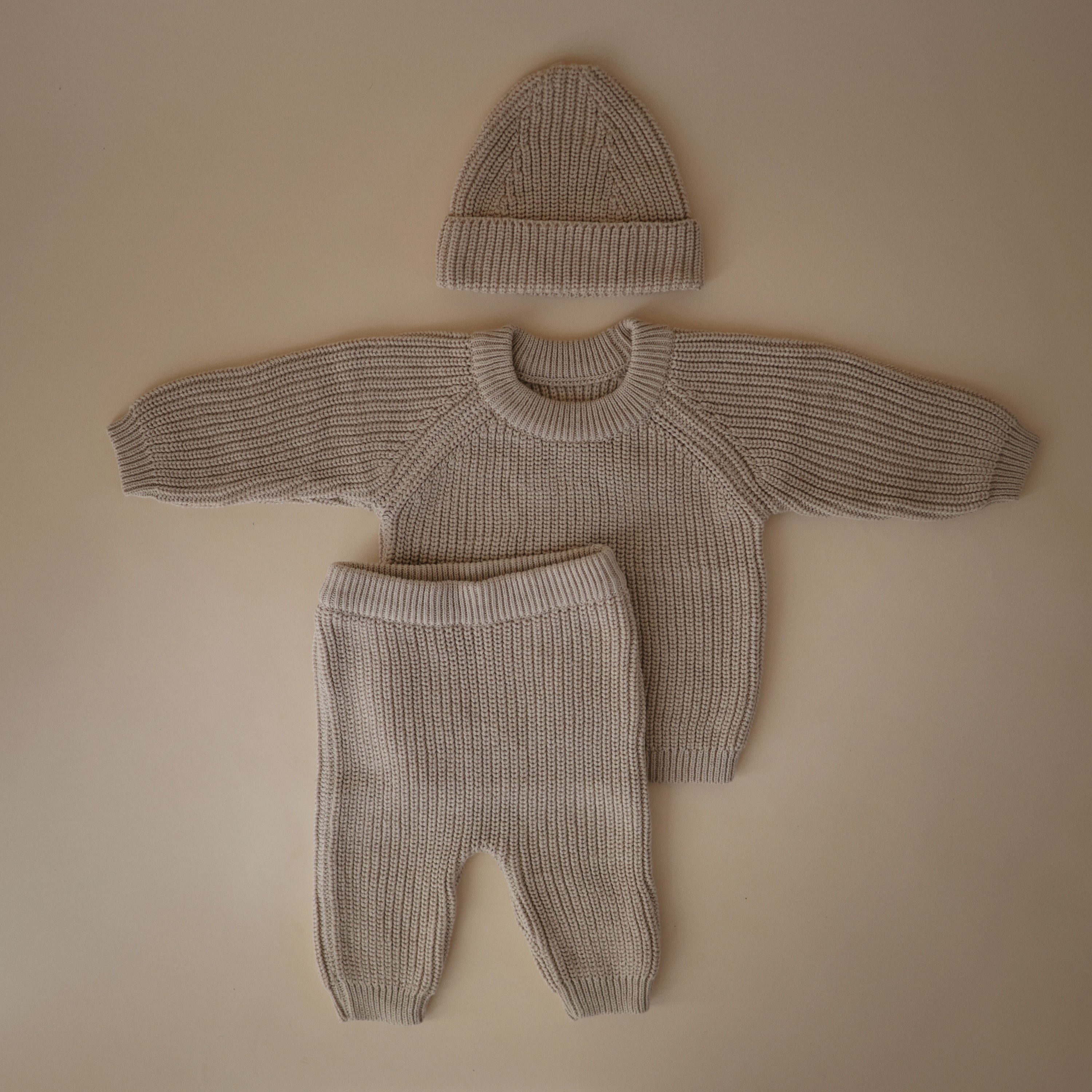 Chunky Knit Beanie Baby Clothes Mushie   