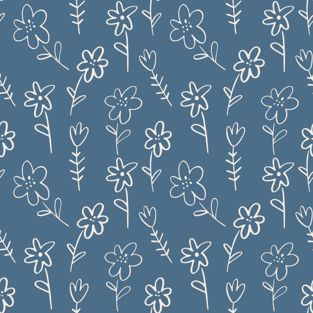 Knotted Gown - Blue Doodle