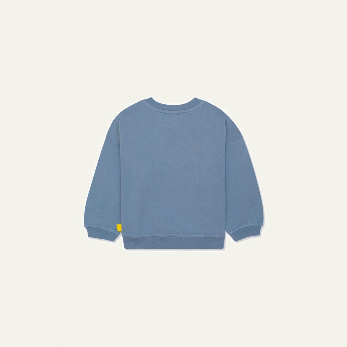 Recycled Cotton Rawr Kid Sweatshirt - Faded Denim