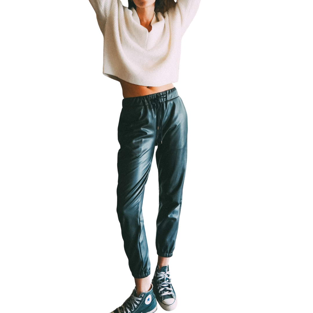 Downtown Pant - Leather Onyx