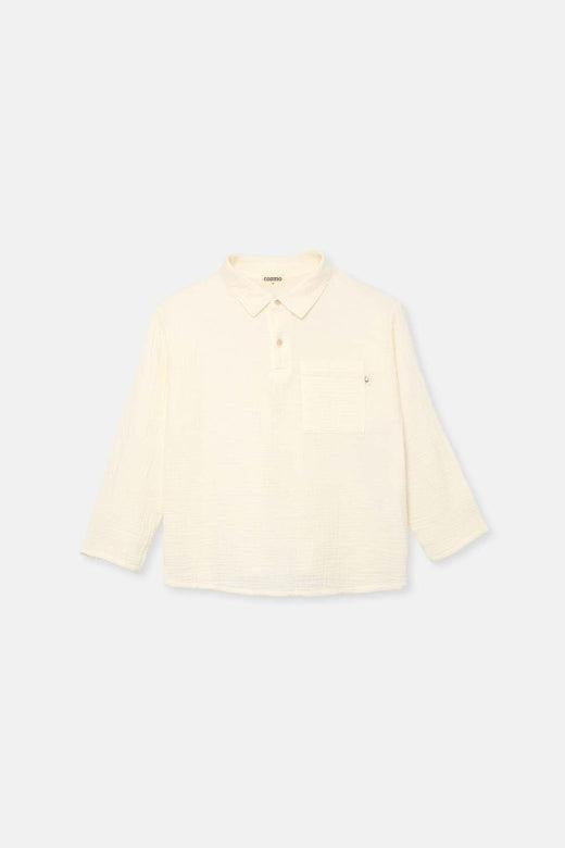 Textured Baby Shirt - Ivory