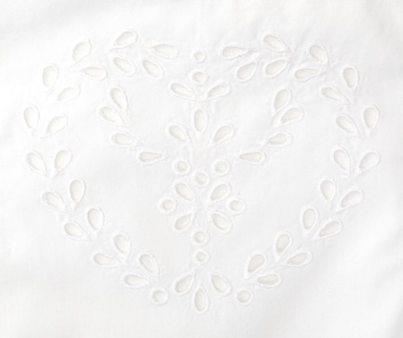 Flutter Sleeve Eyelet Top - White