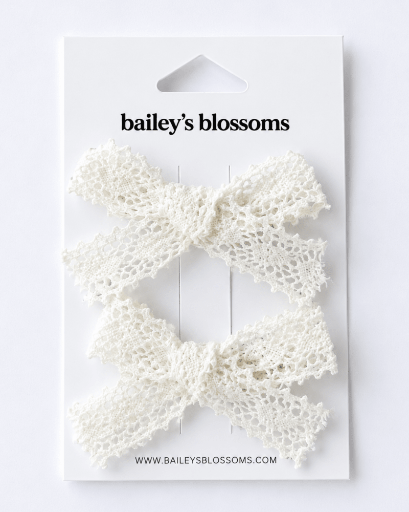 Lace Piggie Sets - White