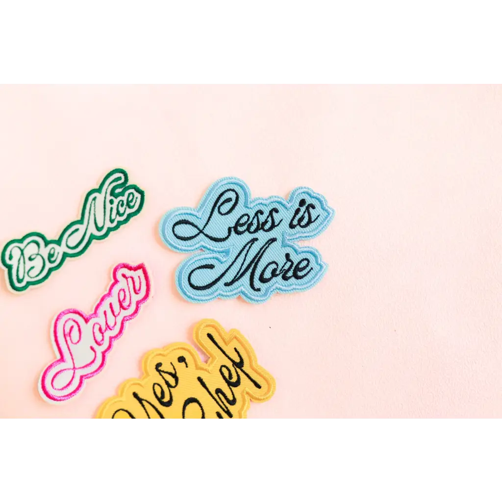Less is More Iron-on Patches