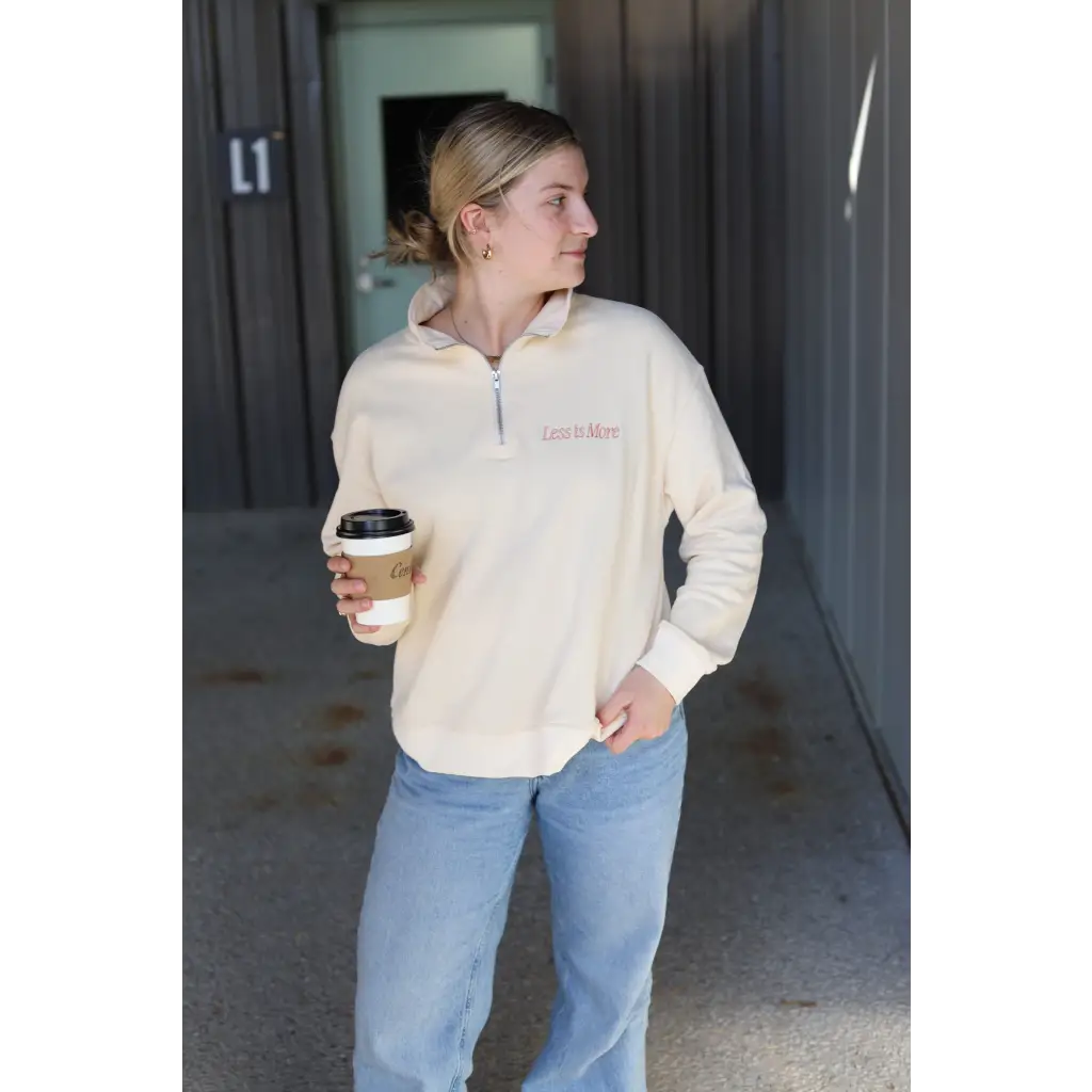 Less is More Embroidered Pullover