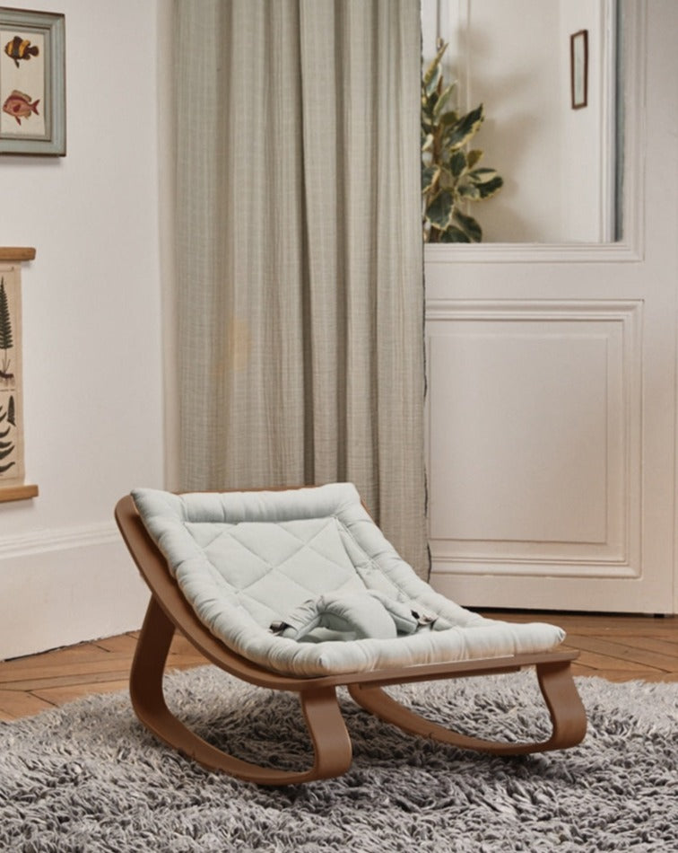 LEVO Walnut Wood Baby Rocker Nursery Furniture Charlie Crane   