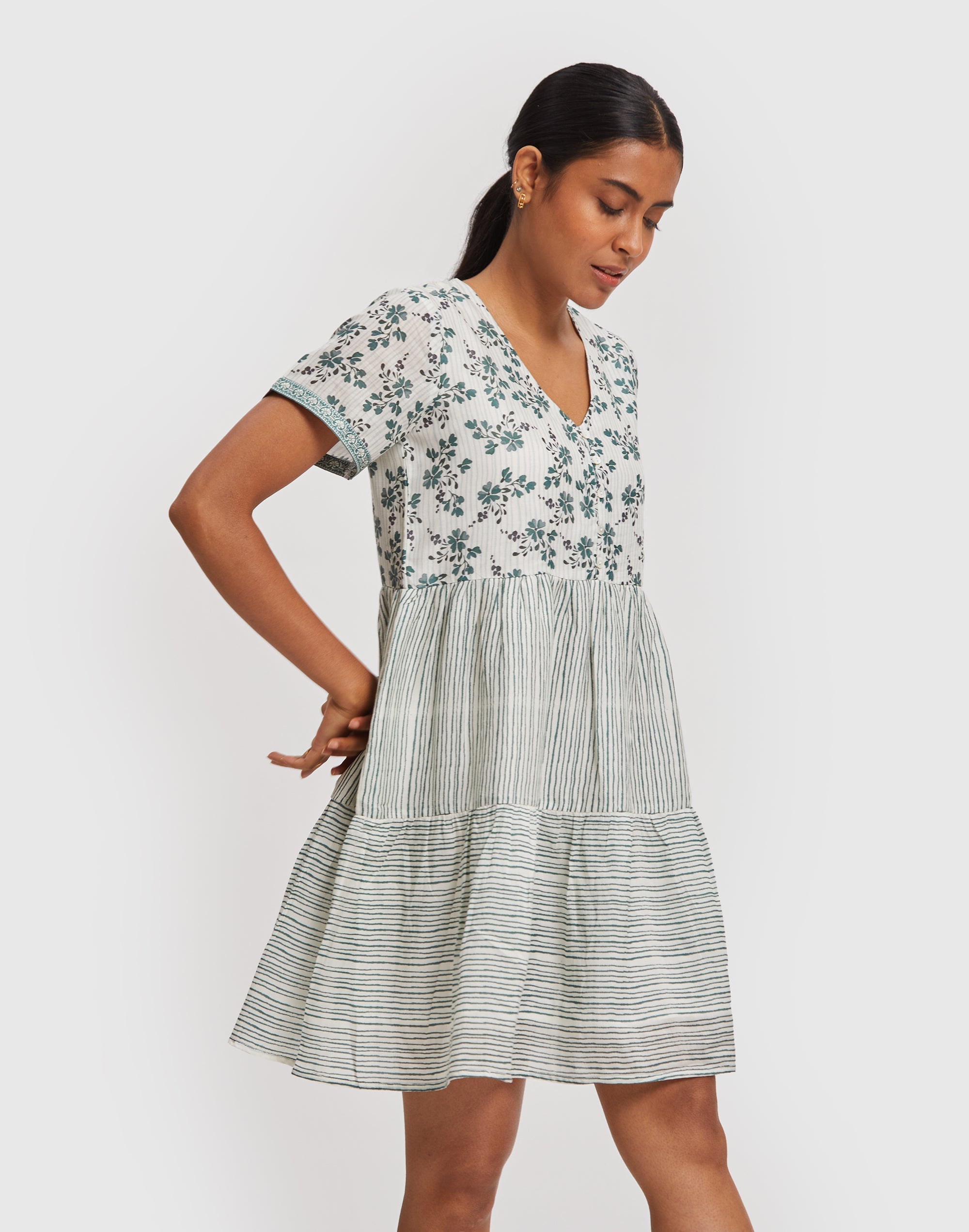 Short Tiered Dress - Through the Grapevine