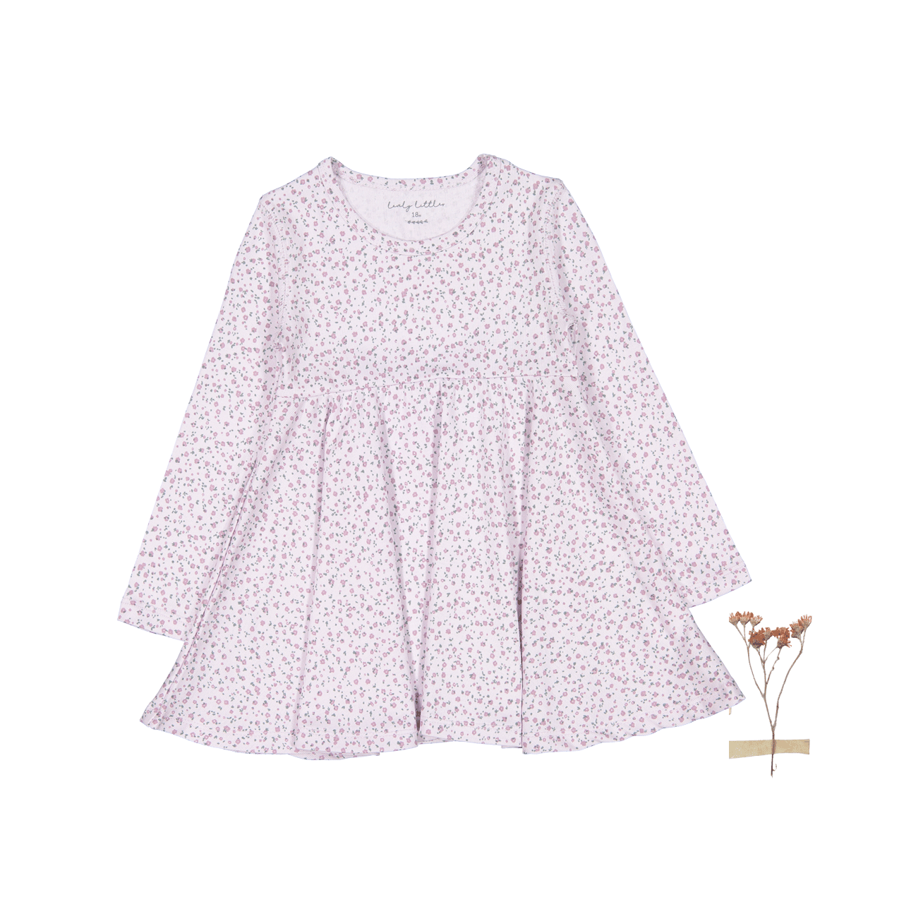 The Printed Long Sleeve Dress - Lilac Bud Long Sleeve Dress Lovely Littles   