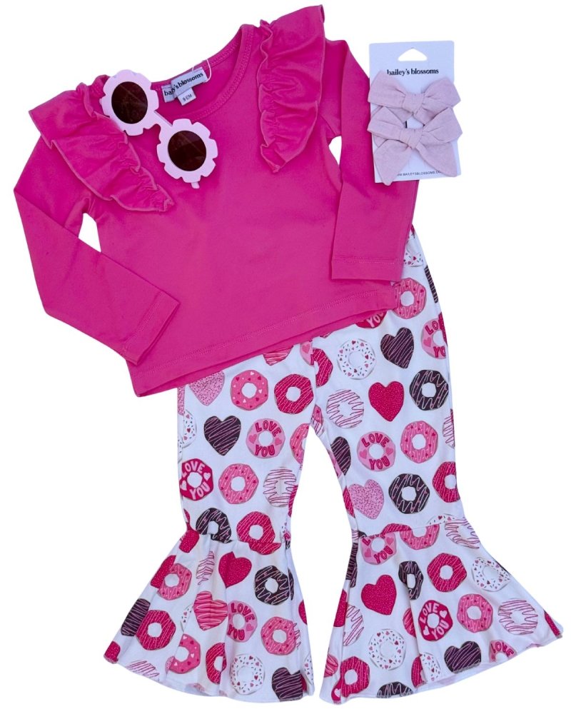 Lina Pleated Bell Bottoms - Sweet Valentine