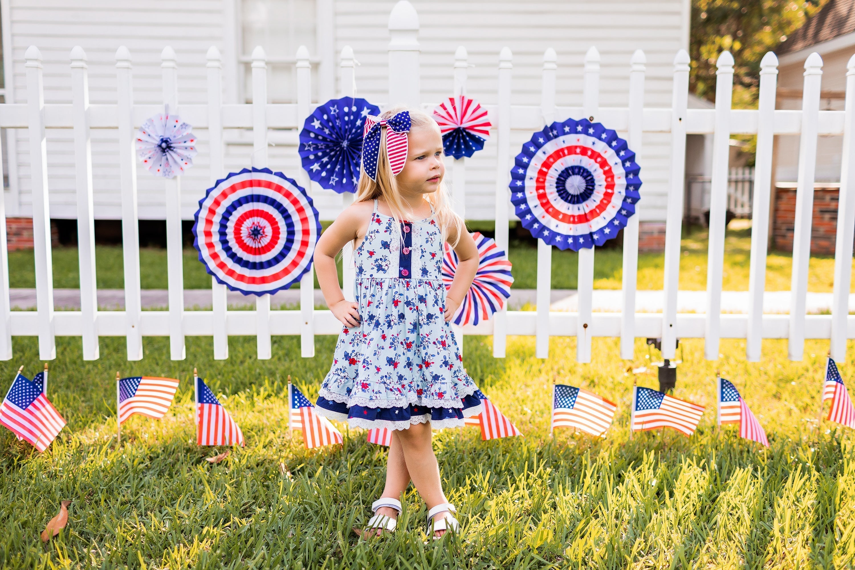 Patriotic Little Love Bug Bows