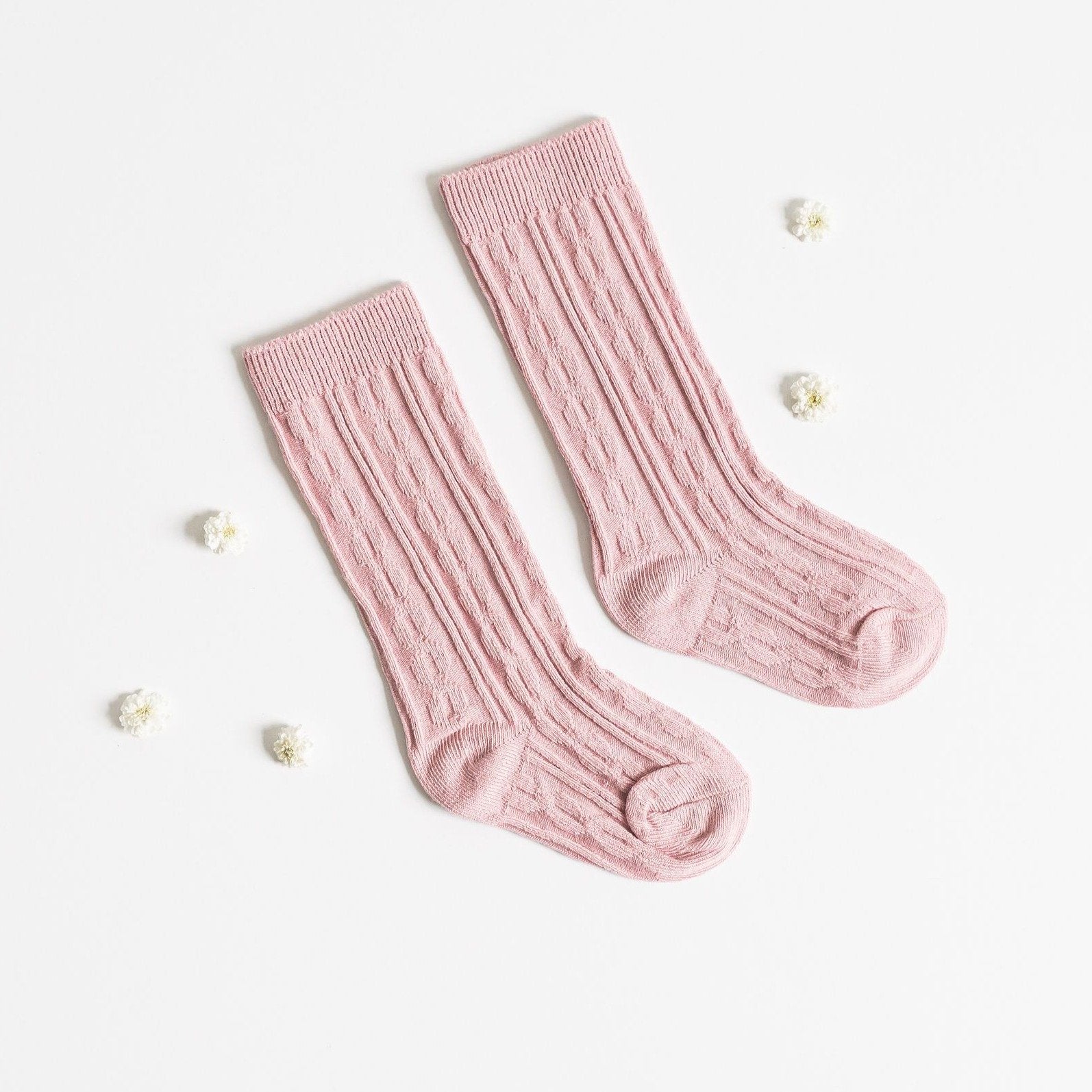 LLB Cable Knit Knee High Socks