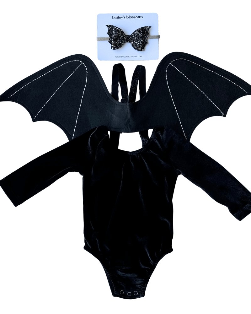 Livee Long Sleeve Velour Leotard - Black