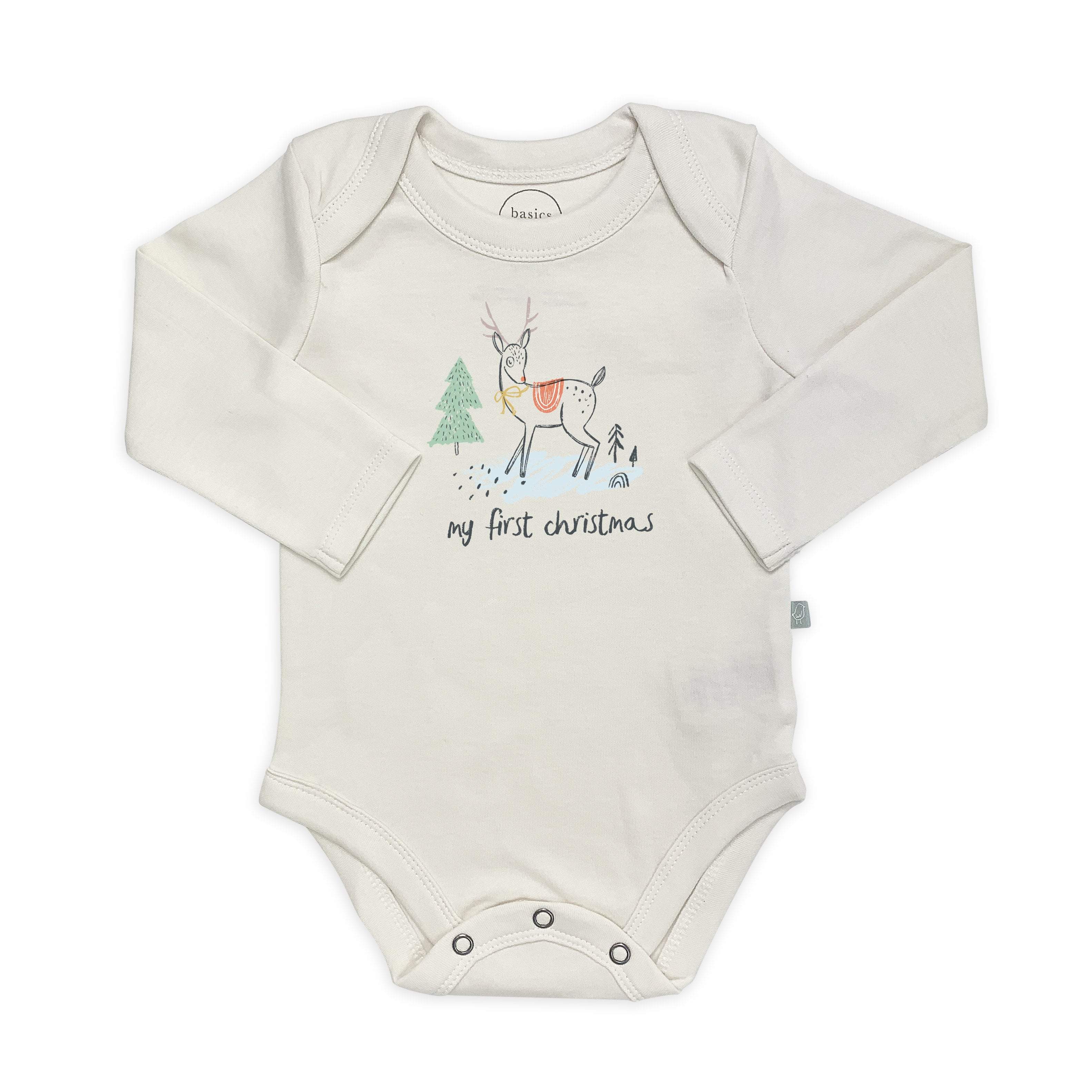 graphic bodysuit | christmas deer (long sleeve)