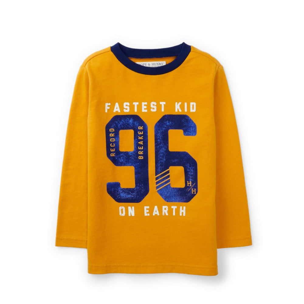 Long Sleeve Graphic Tee - Gold