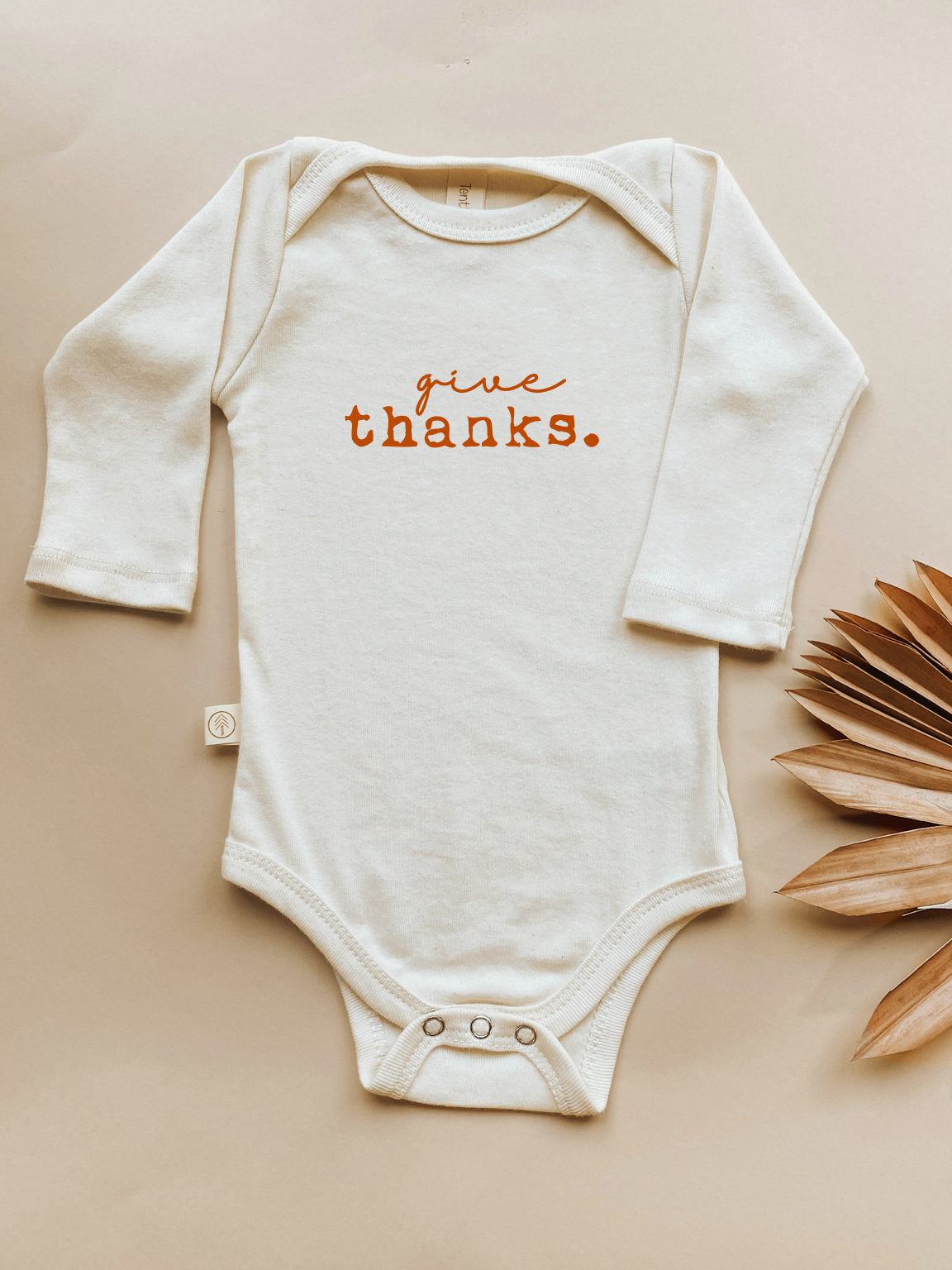 Give Thanks Organic Bodysuit Long Sleeve