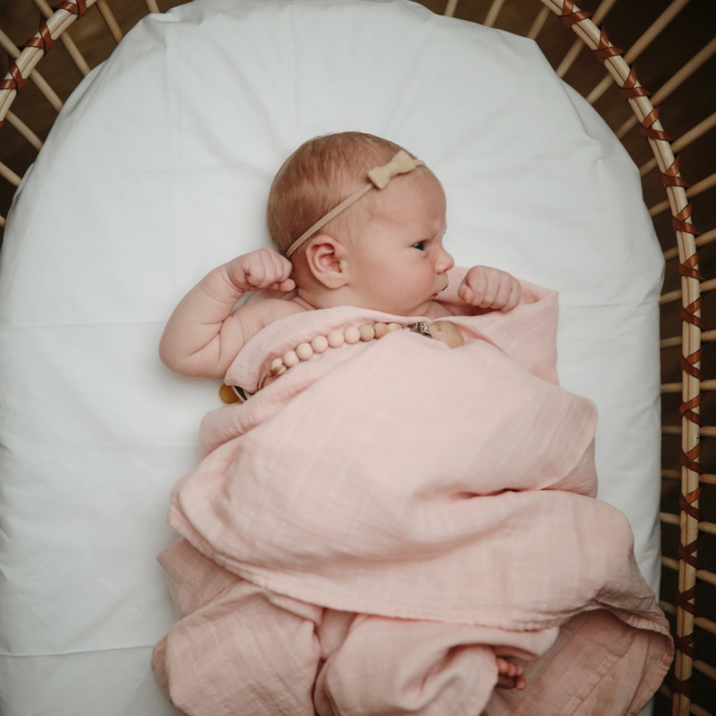 Organic Cotton Muslin Swaddle Blanket Swaddle Mushie   