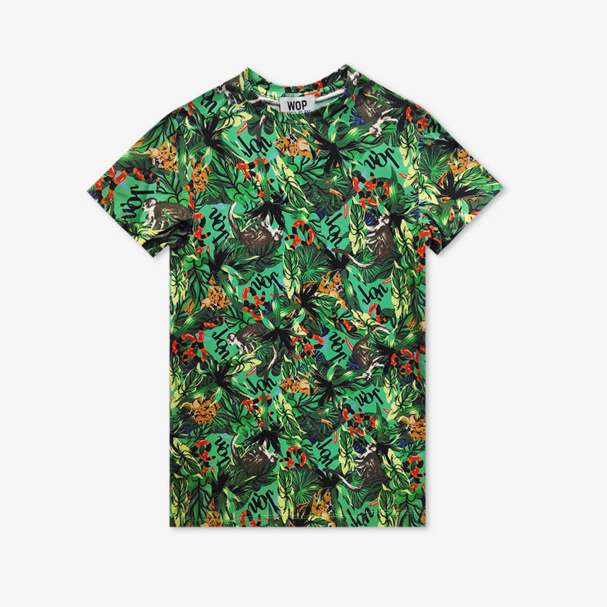 "Amazonia" printed dress in children's jersey