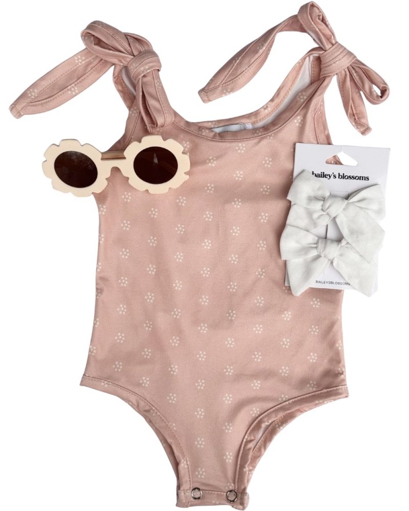 Madden Tie Shoulder Tank Top & Leotard - Ditsy Dune