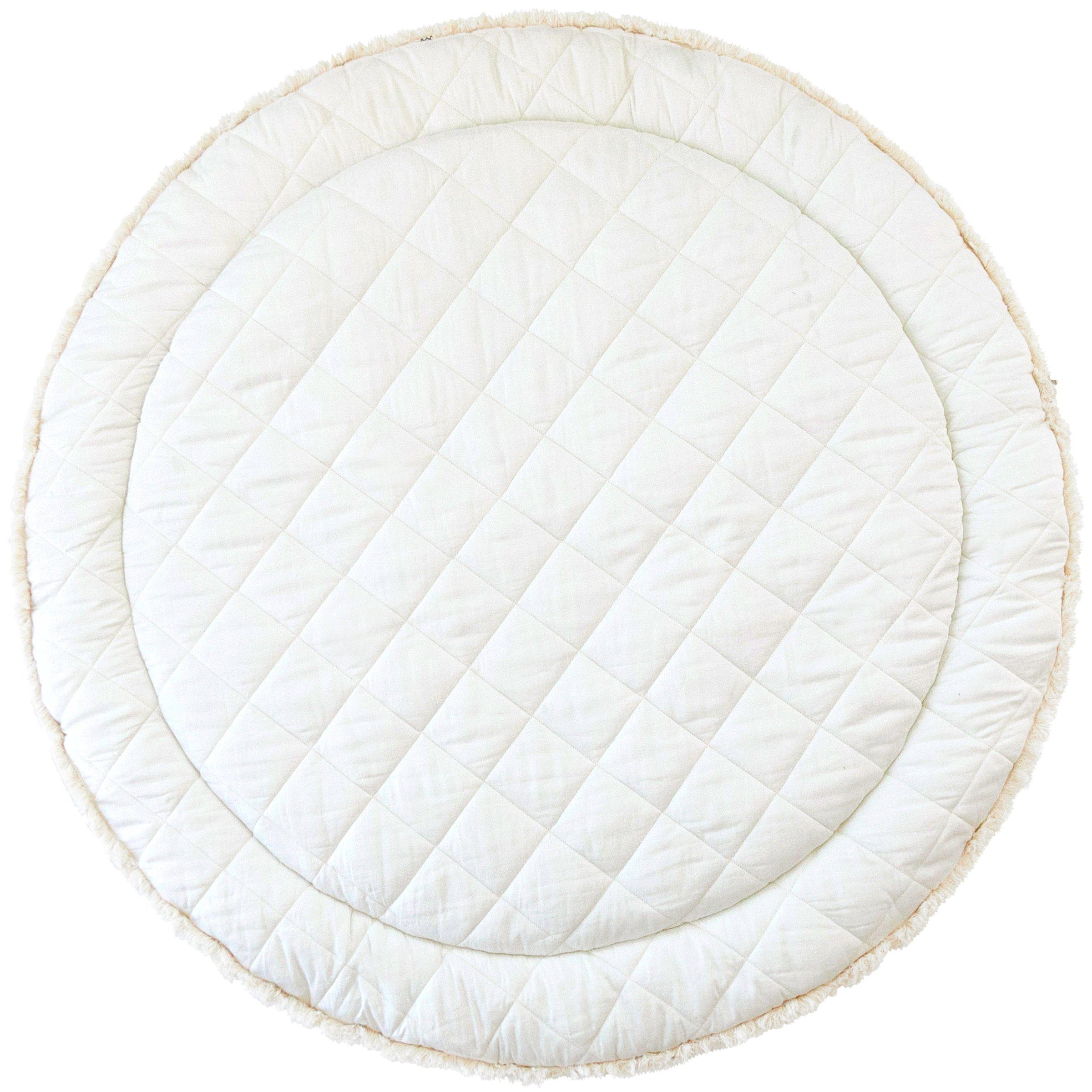 Organic Cotton Quilted Play Mat - Navy Stripes