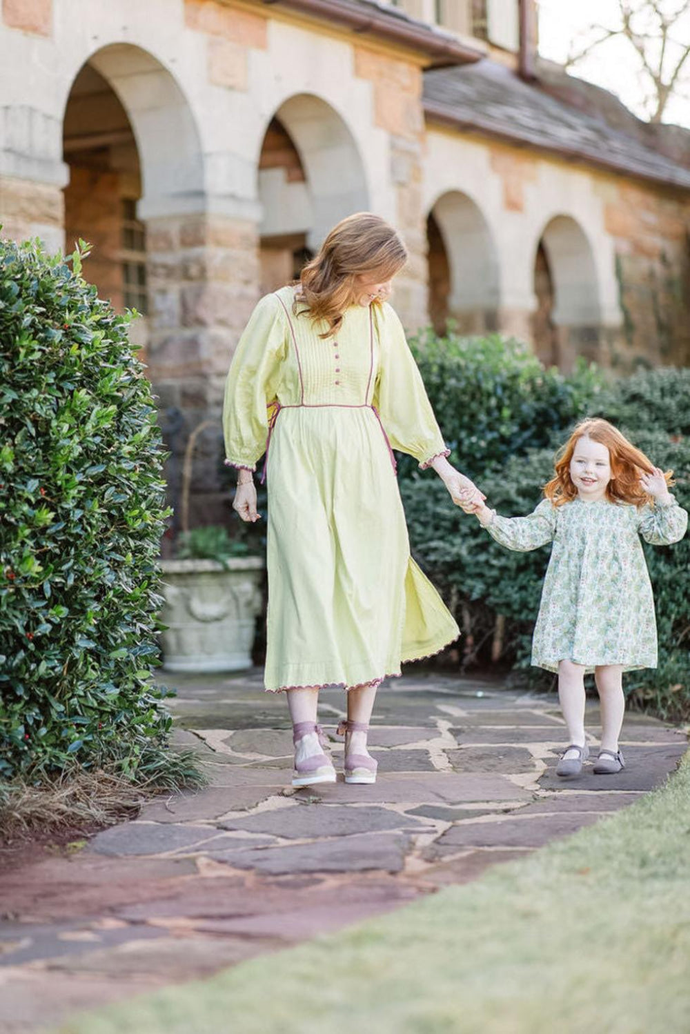 Mallie Dress in Chartreuse