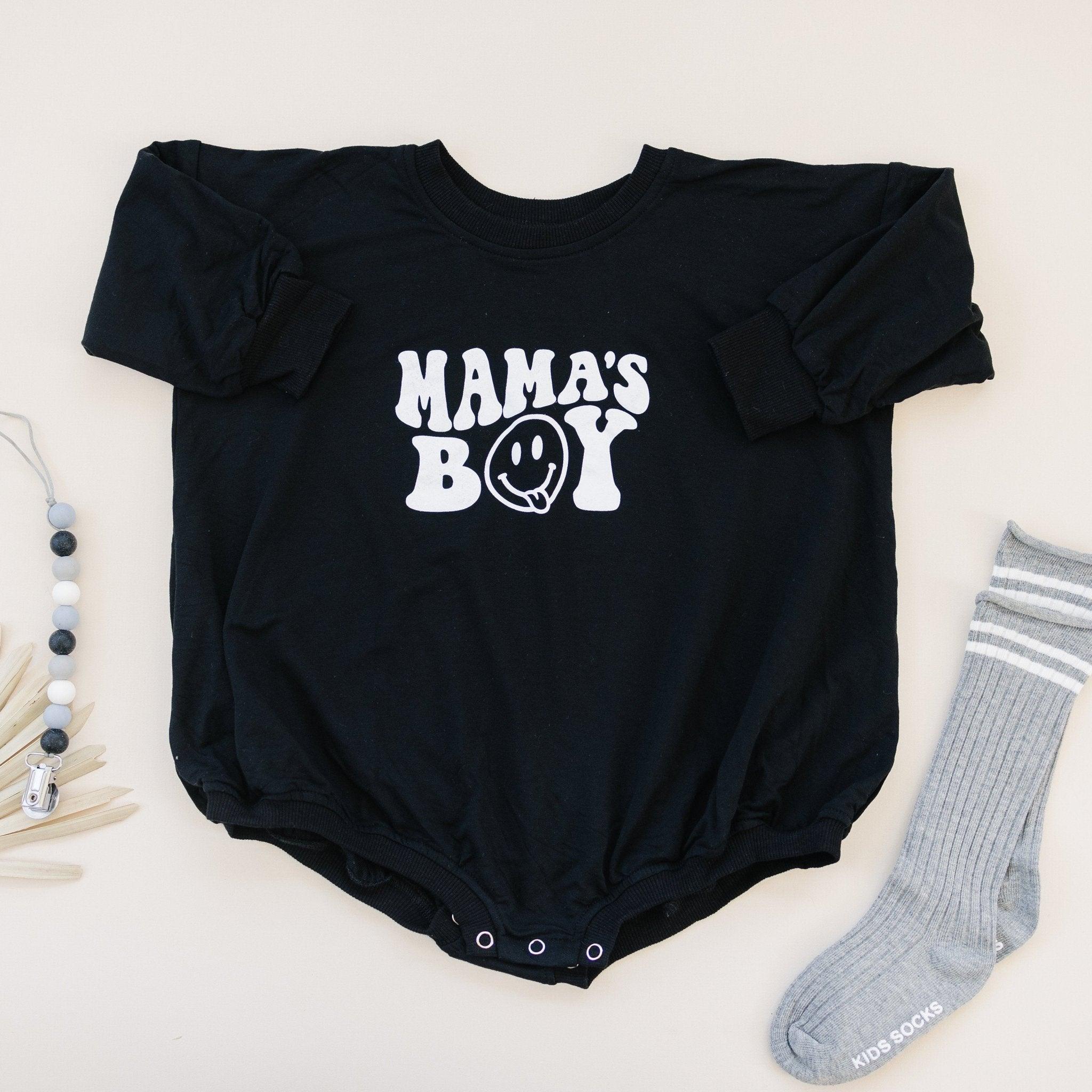 Mama's Boy Bamboo Sweatshirt Romper - more colors