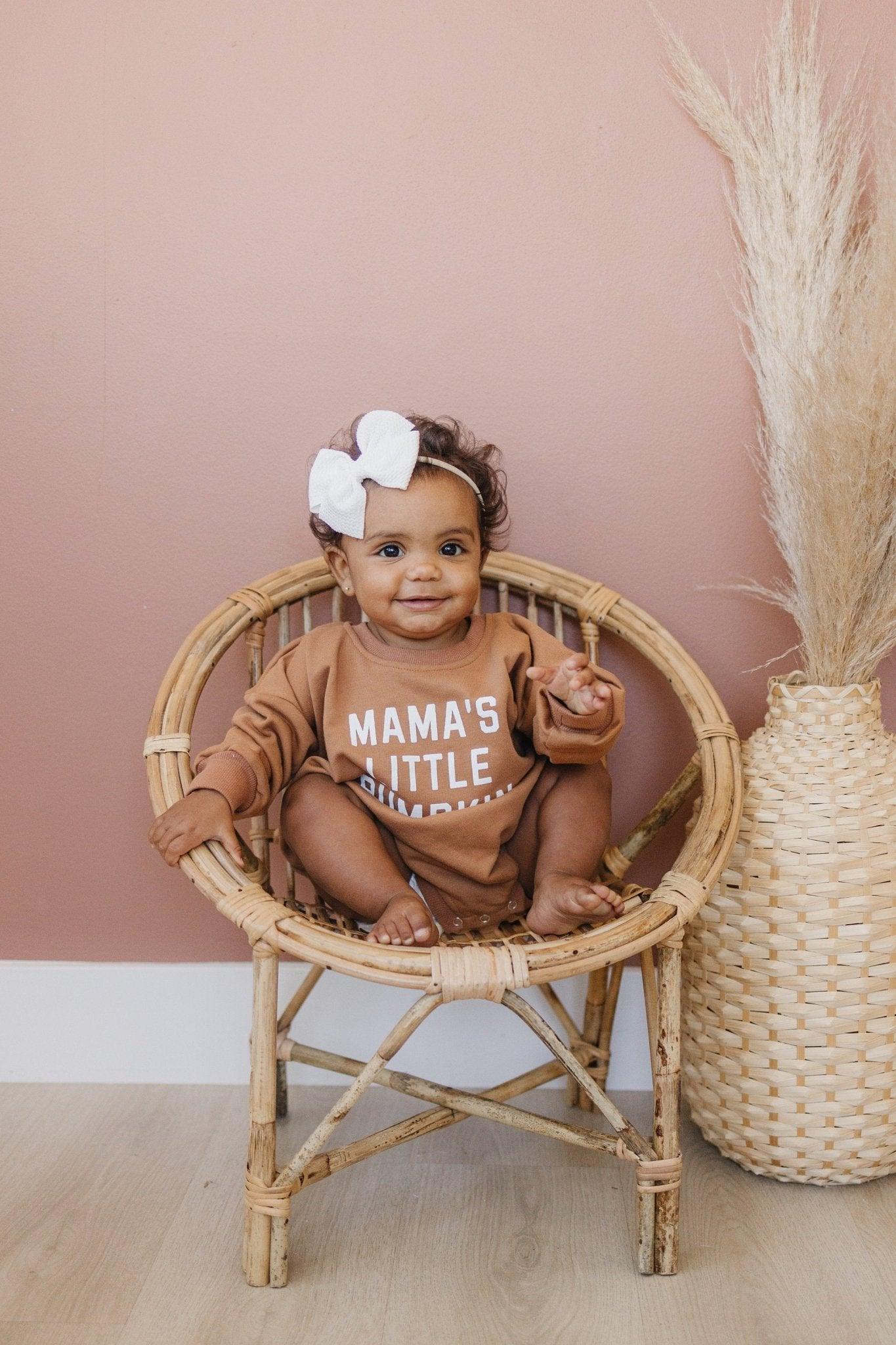 Mama's Little Pumpkin Sweatshirt Romper