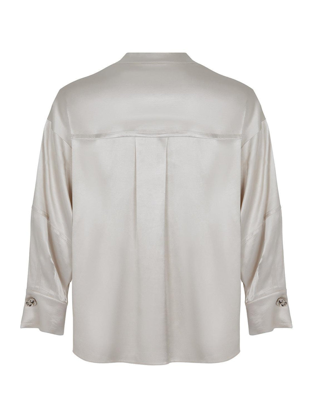 Mandarin Collar Shirt - Gray
