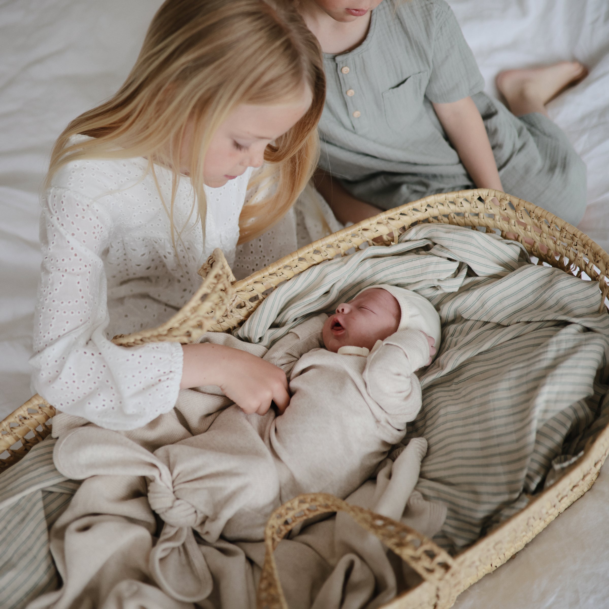 Organic Cotton Muslin Swaddle Blanket Swaddle Mushie   