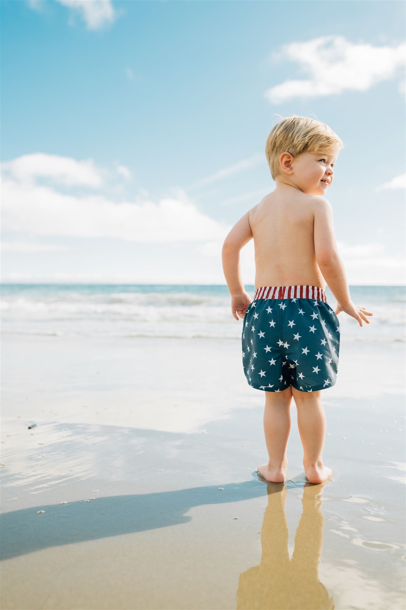 Stars + Stripes Surf Swim Shorts  Mebie Baby   