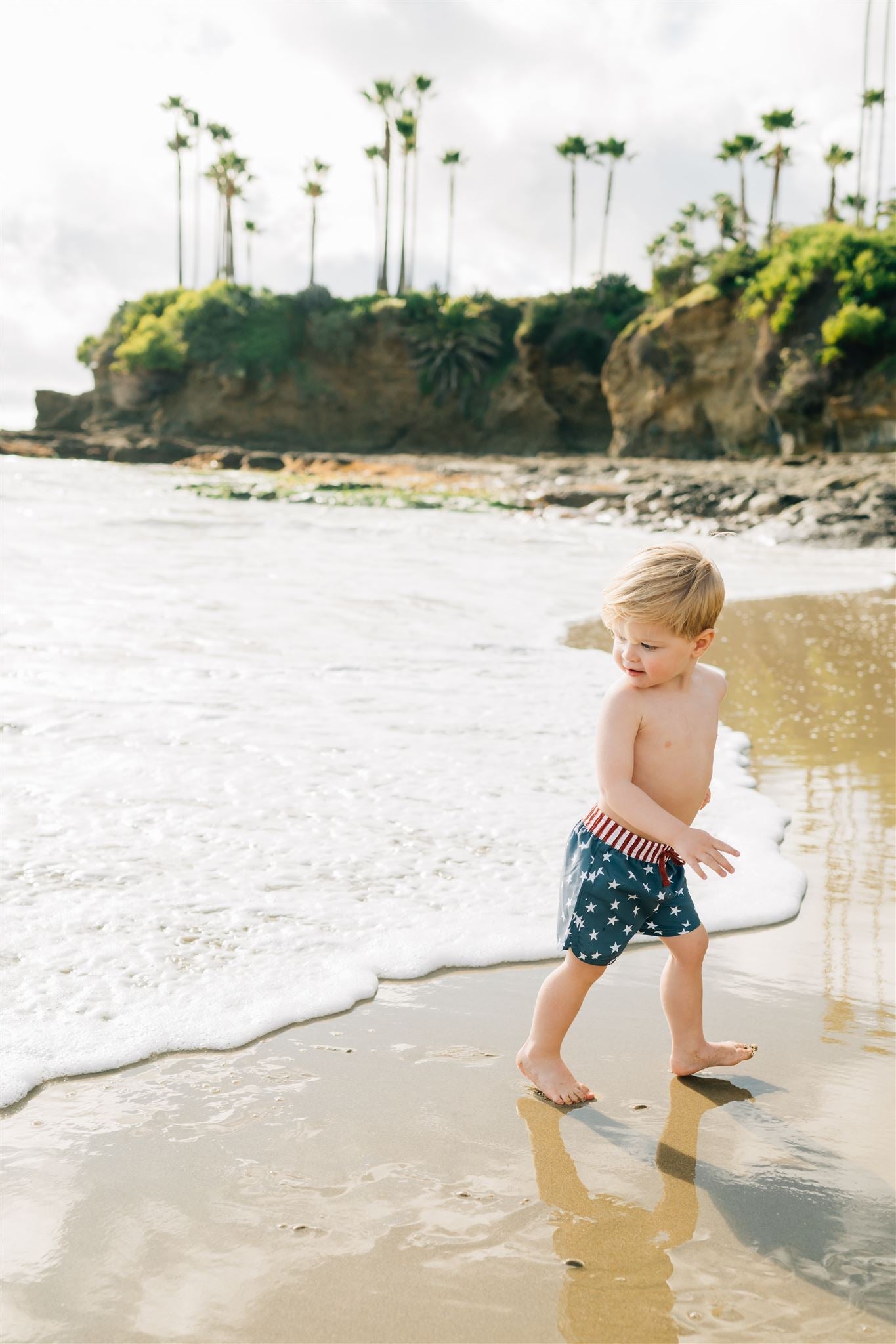 Stars + Stripes Surf Swim Shorts  Mebie Baby   