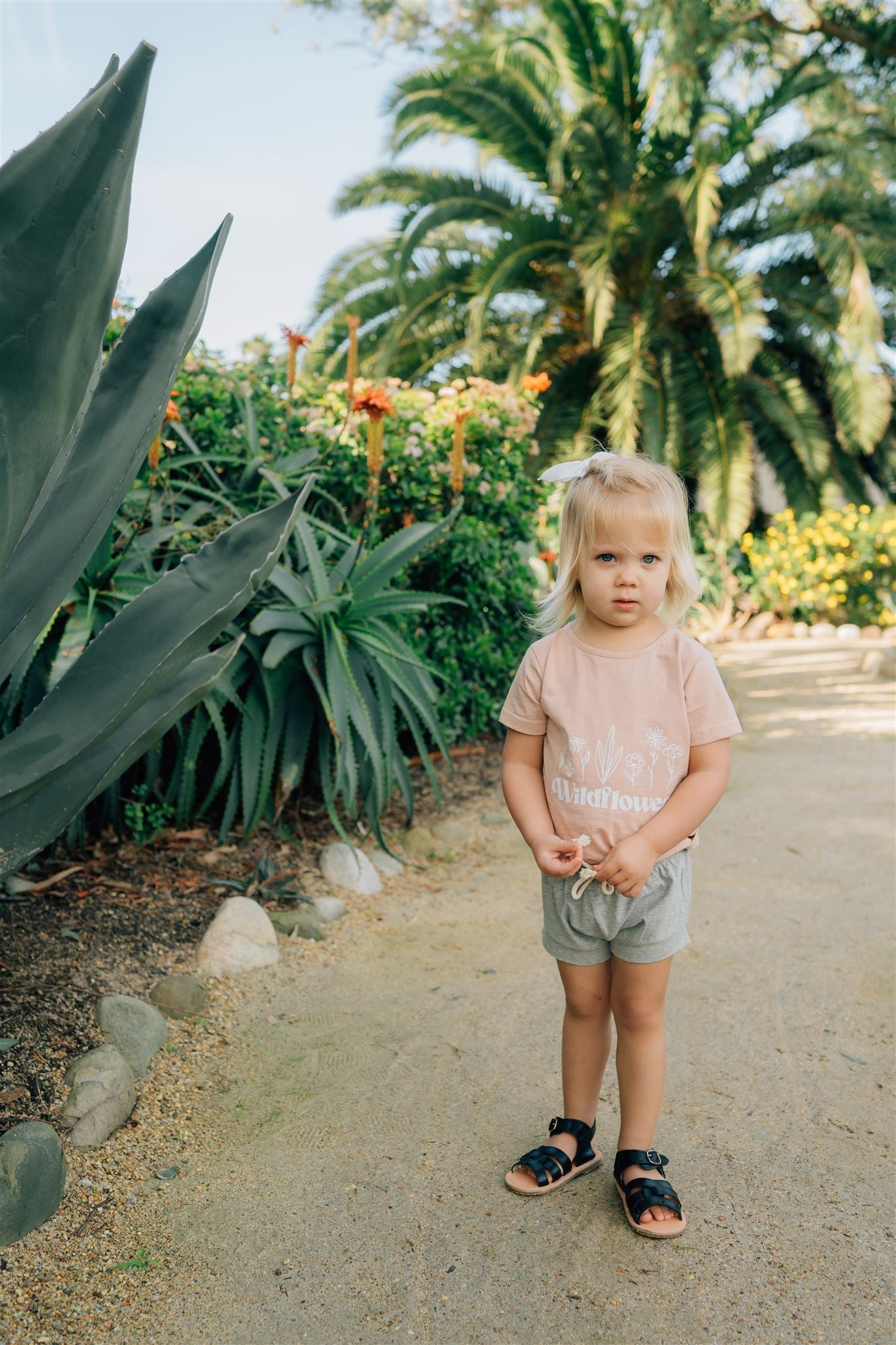 Heather Grey Cotton Shorts  Mebie Baby   