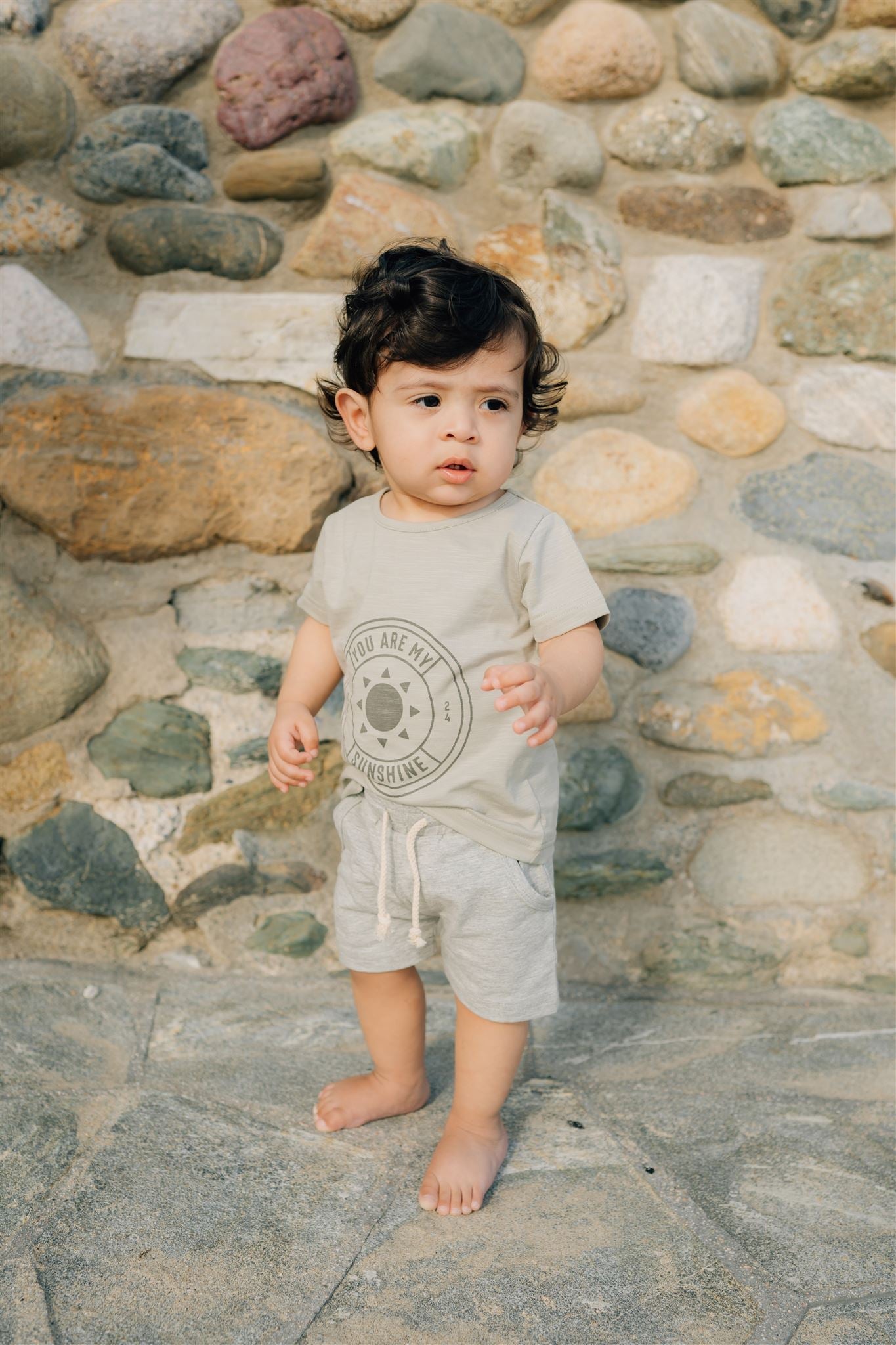 Heather Grey Pocket Cotton Shorts  Mebie Baby   