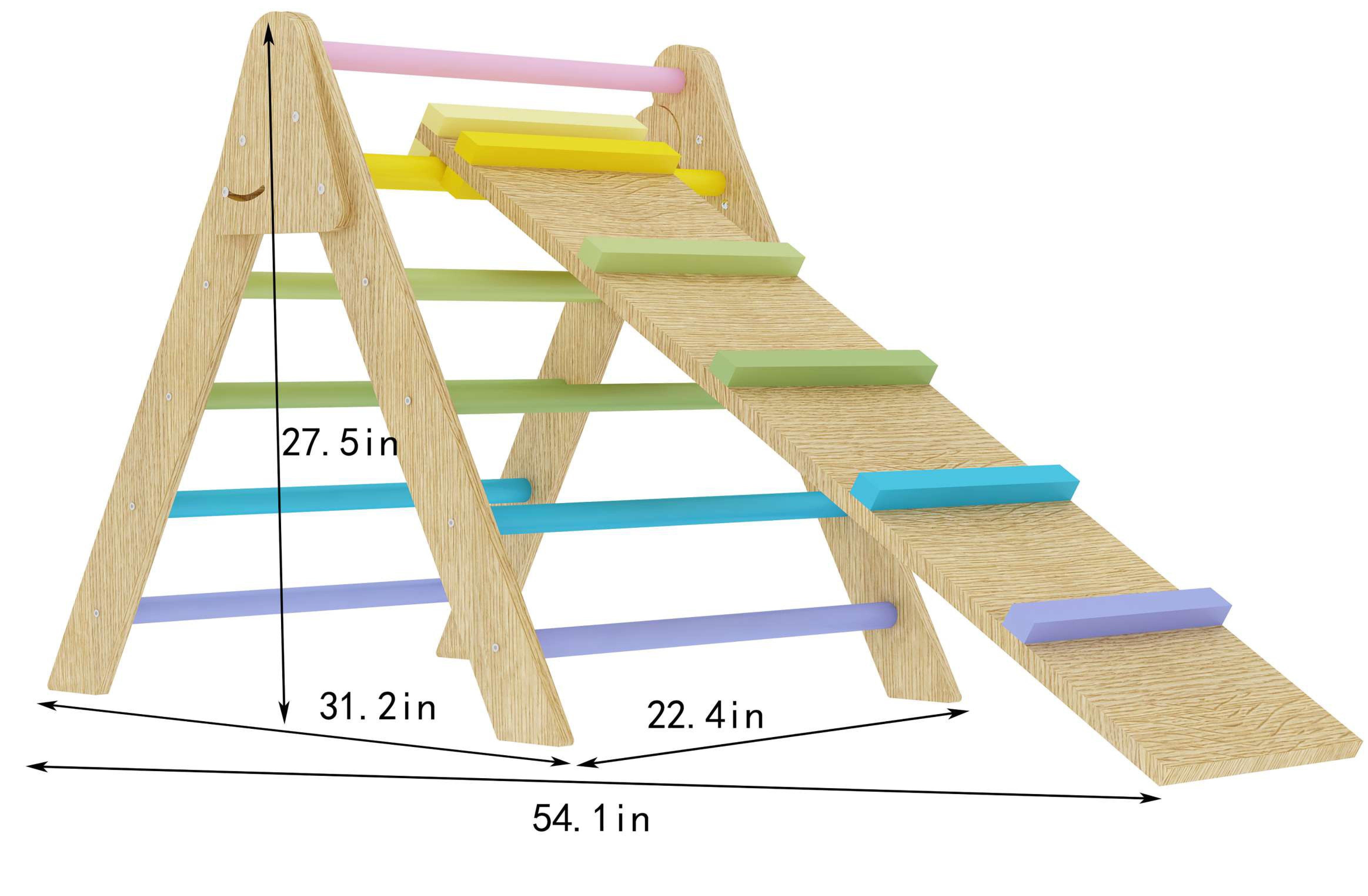 Olive- Pikler Triangle Ladder and Climber Slide - Multiple Sizes Indoor Avenlur.com   