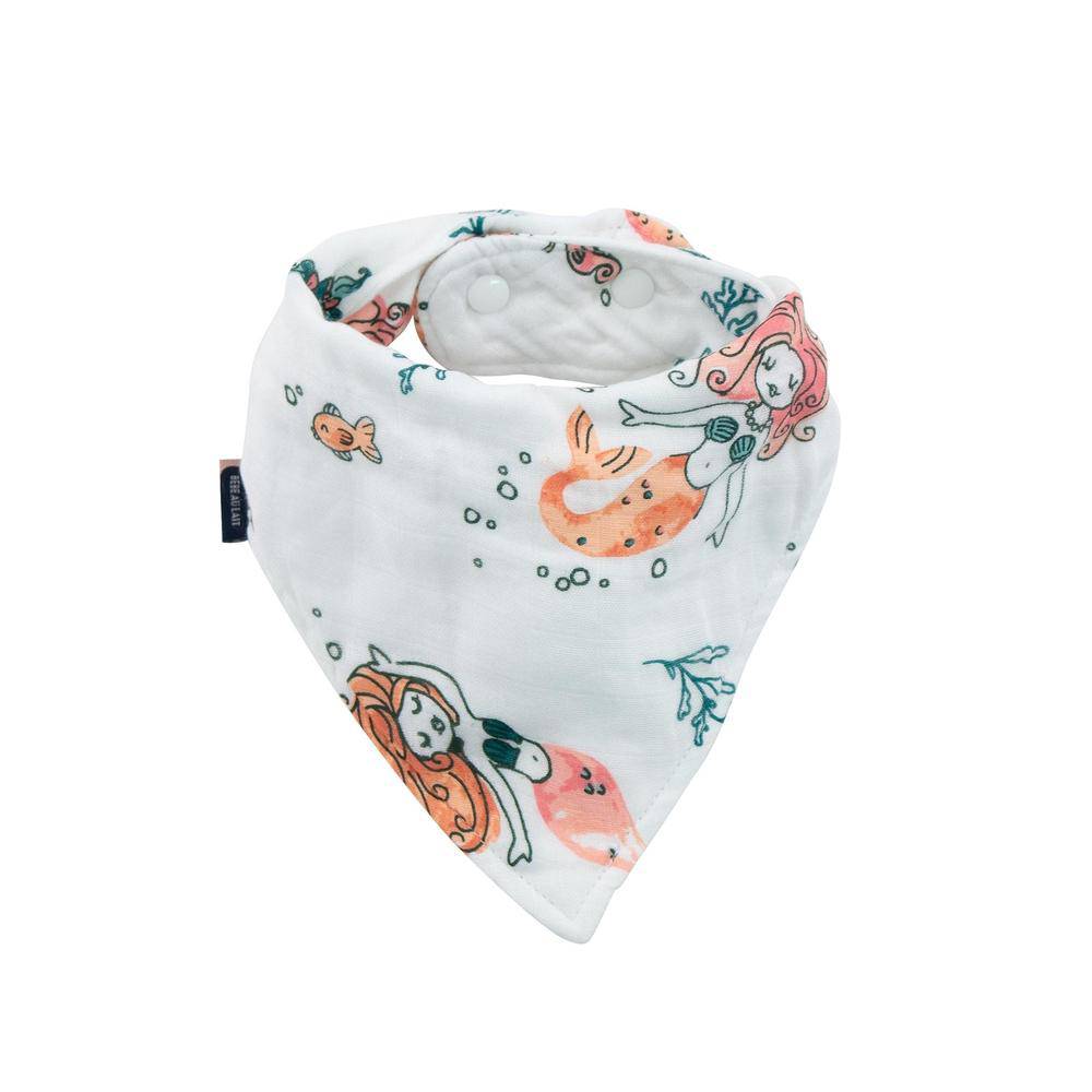 Mermaid Oh So Soft Muslin Bandana Bib Bib Bebe au Lait   