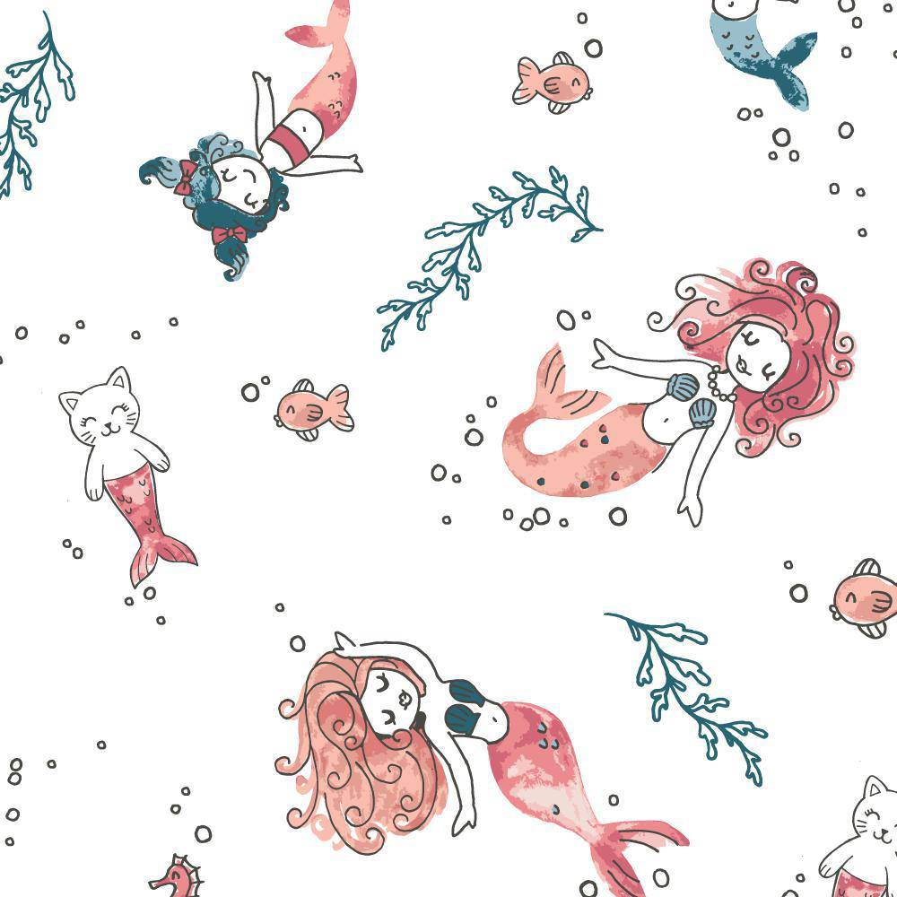 Mermaid Oh So Soft Muslin Crib Sheet Crib Sheet Bebe au Lait   