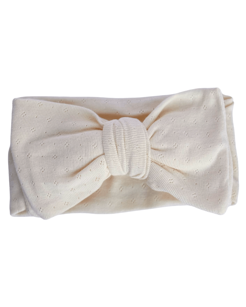 Messy Bow Headwrap - Cream