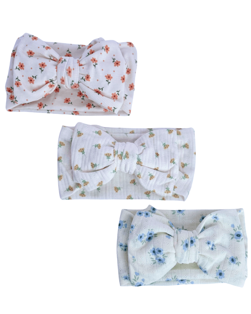 Messy Bow Headwrap - Orange Floral