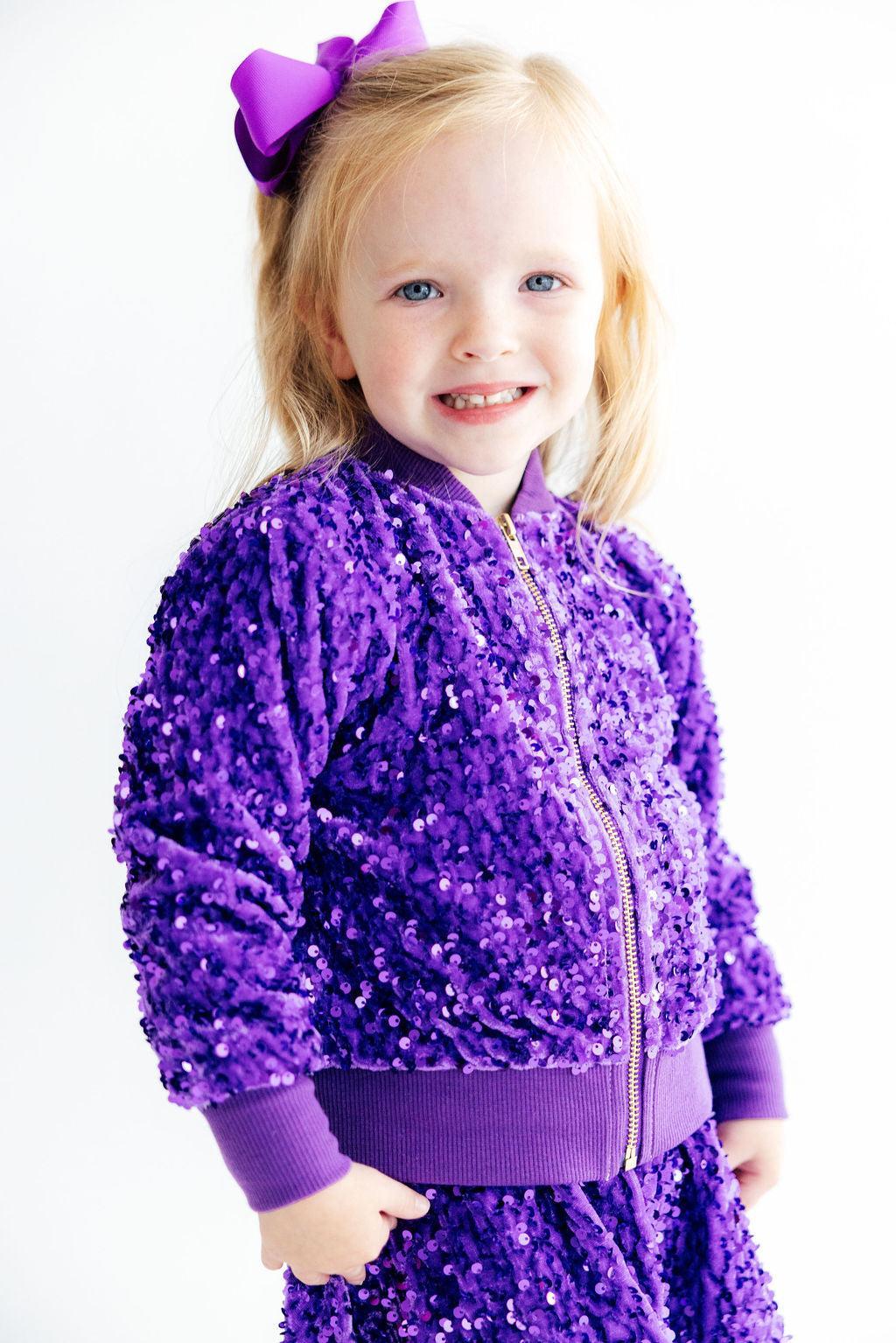 Purple Velvet Sequin Jacket