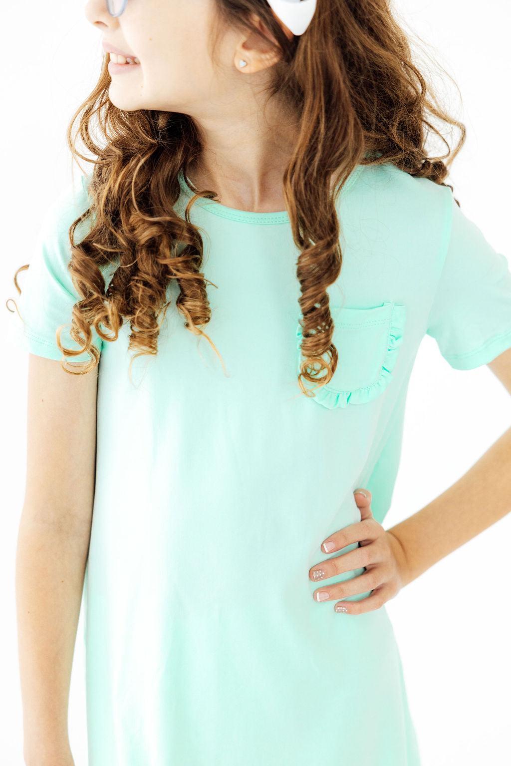 Pastel Green T-Shirt Dress
