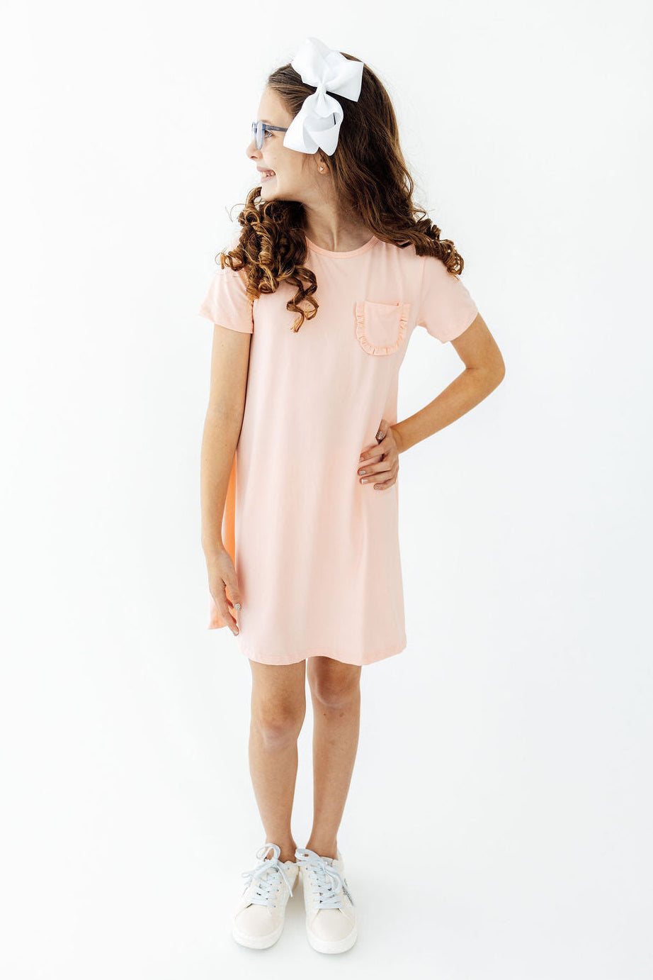 Peach T-Shirt Dress