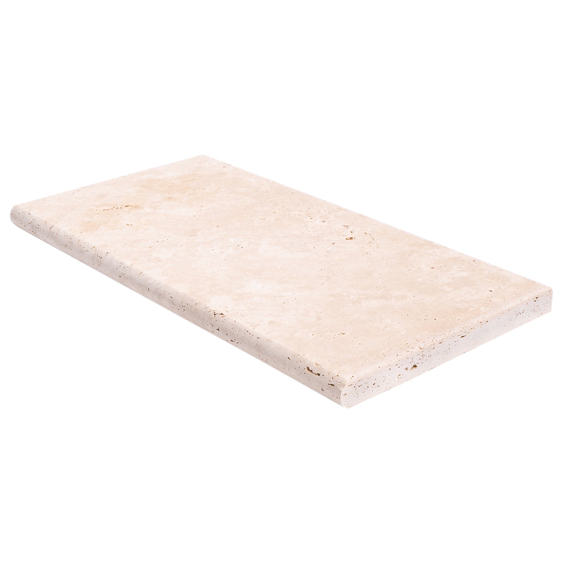 Miletos Ivory 12"x24" Tumbled Travertine Pool Coping - Belair Collection