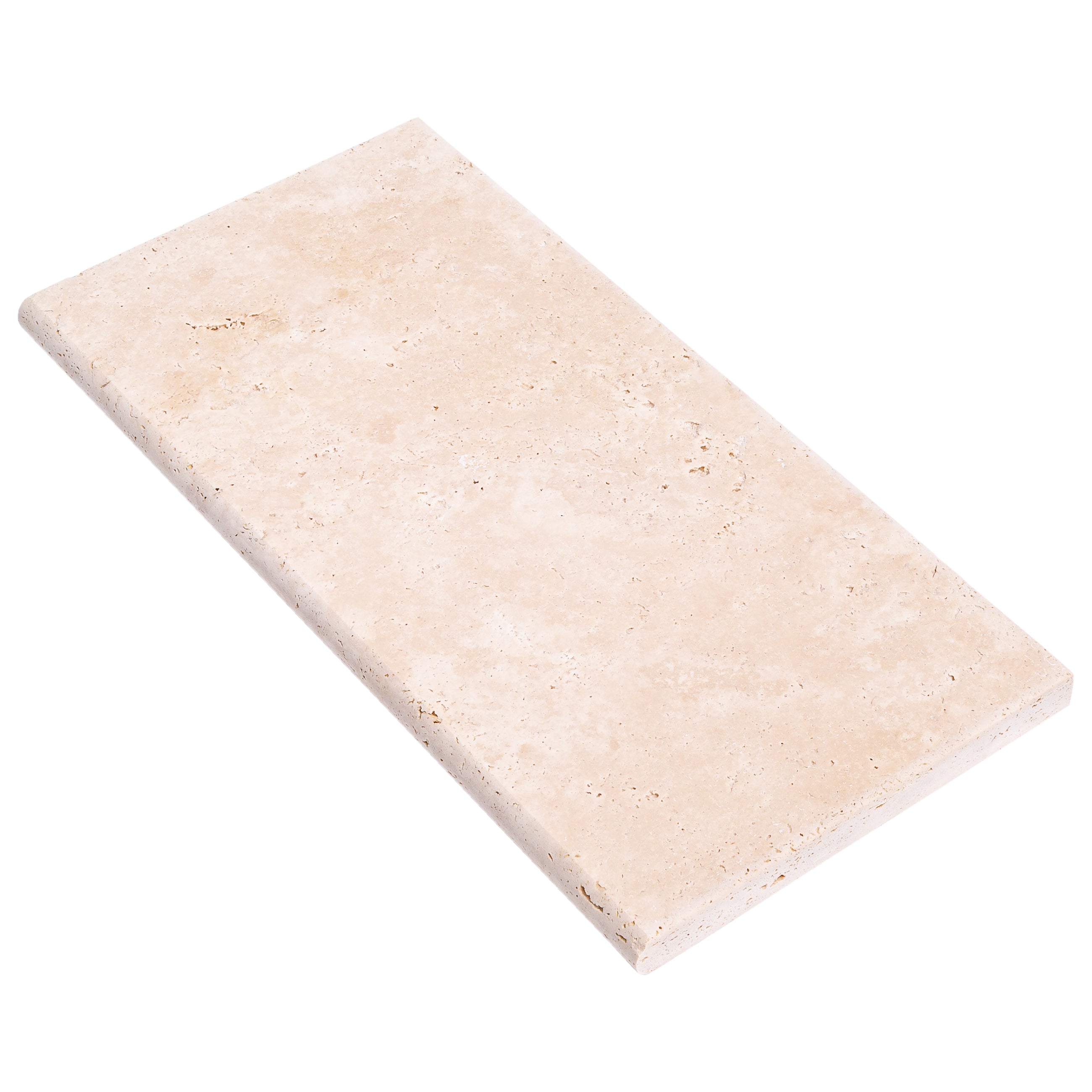 Miletos Ivory 12"x24" Tumbled Travertine Pool Coping - Belair Collection