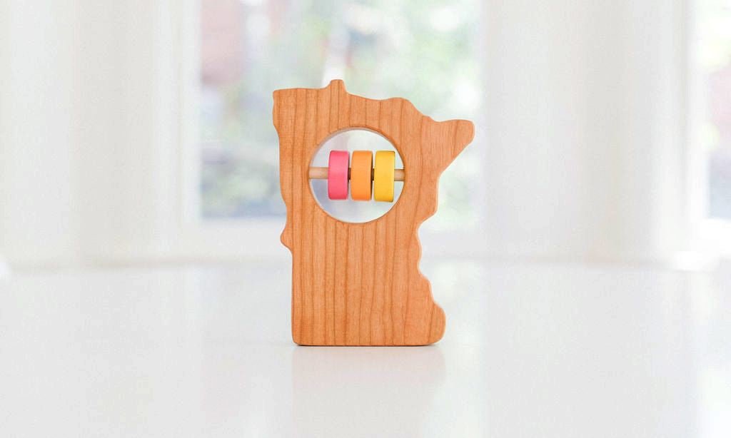 Minnesota Wooden Baby Rattle™ Rattles Bannor Toys   