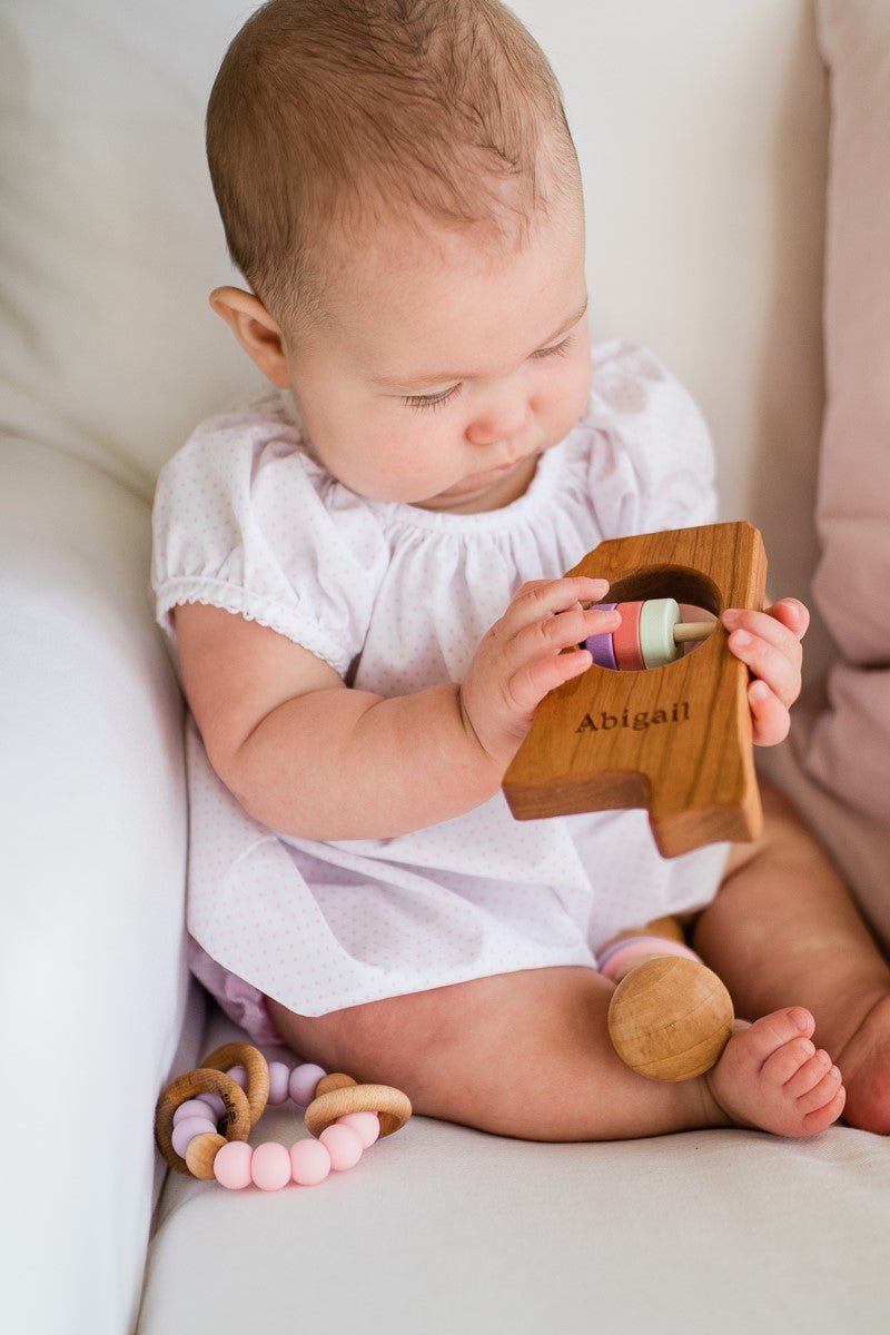 Mississippi Wooden Baby Rattle™ Rattles Bannor Toys   