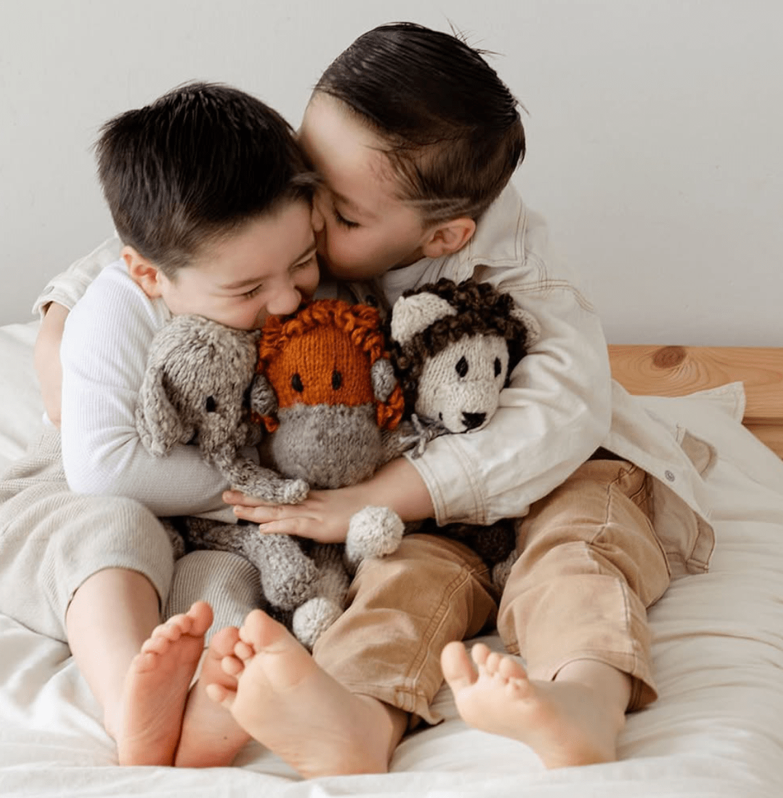 Organic Wool Knit Hand Puppet  | Elliot the Elephant