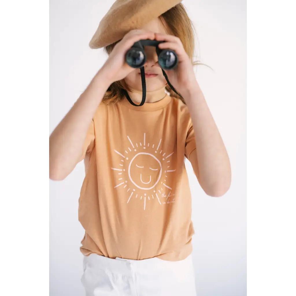 Future is Bright Kid’s Graphic T-Shirt - Toast