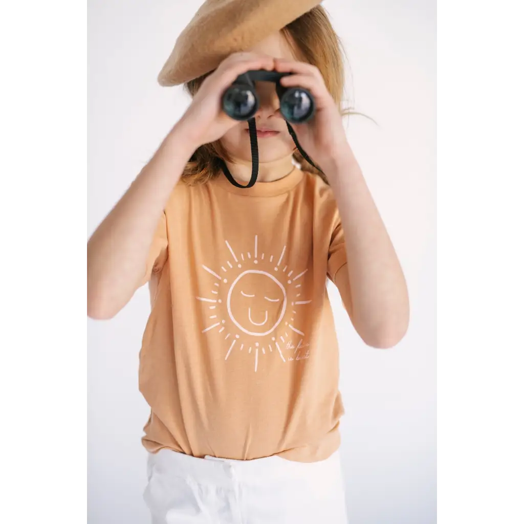 Future is Bright Kid’s Graphic T-Shirt - Toast